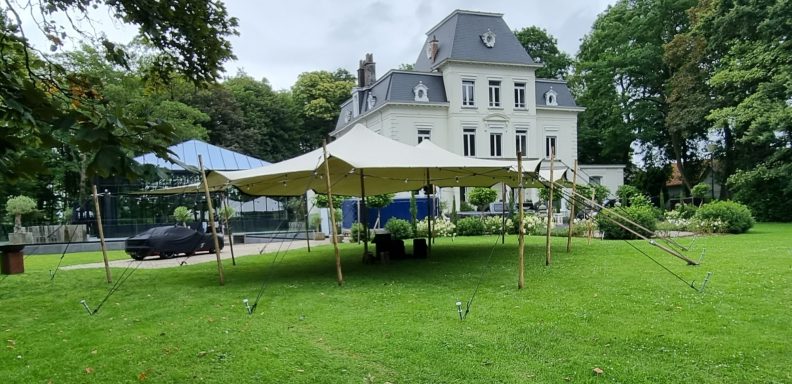 Stretchtent 10x12,5 Pironne Sint-Niklaas Nieuwkerken chateau